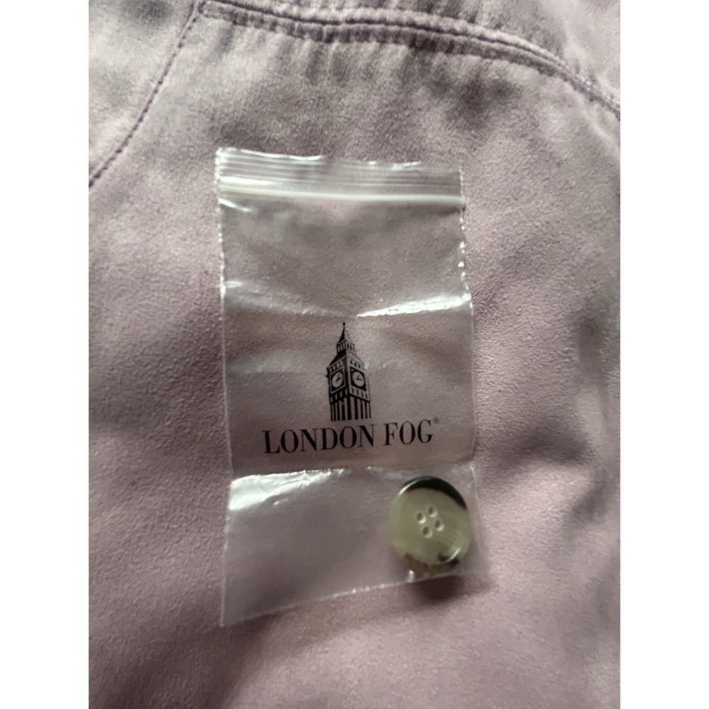 London Fog All Weather Suede Women's Small Pink Long Sleeve Jacket Quiet Luxury - Picture 9 of 9